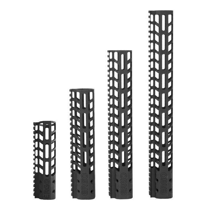 Grips Pads Stocks Ergo Grip Ready Series ERGO SUPERLITE MODULAR RAIL SYSTEM (1PC) 1.37"int Diam 12"L M-Lok Slots Blk